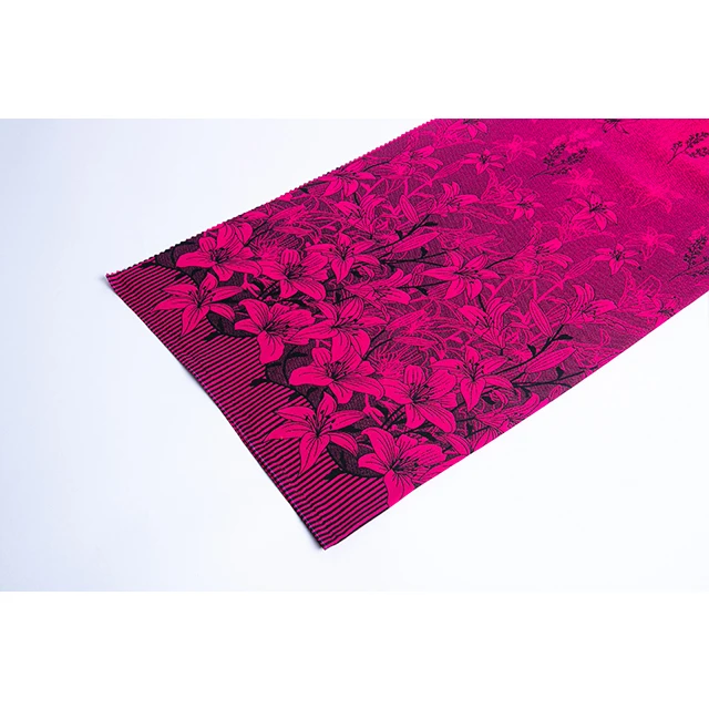 
30S 100% вискоза хлопковая ткань с цветочным принтом лилии лаванды 