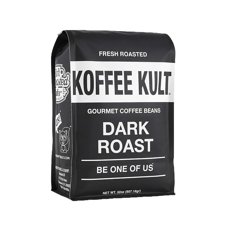 250g 500g 1kg Flat Bottom Coffee Pouch Custom Empty Coffee Bags Custom Printed Coffee Beans Packaging Bags