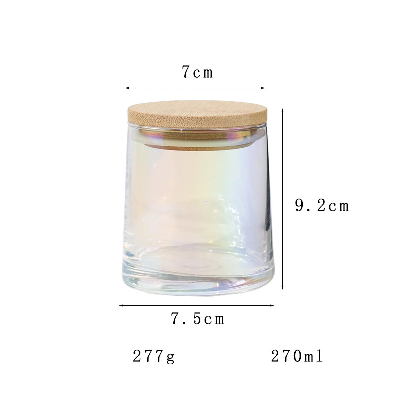 Iridescent 6oz 8oz 10oz Customization High Quality Empty Luxury Glass