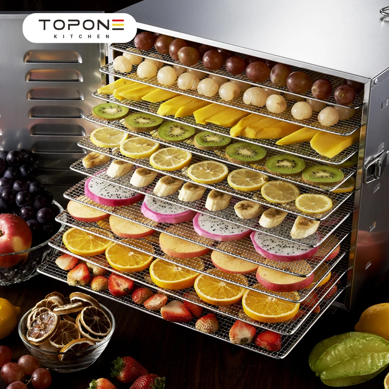 10 Layers Food Dehydrator Machine with Visible Glass Window All Stainless Steel Food Dehydrator for Fruit and Vegetable