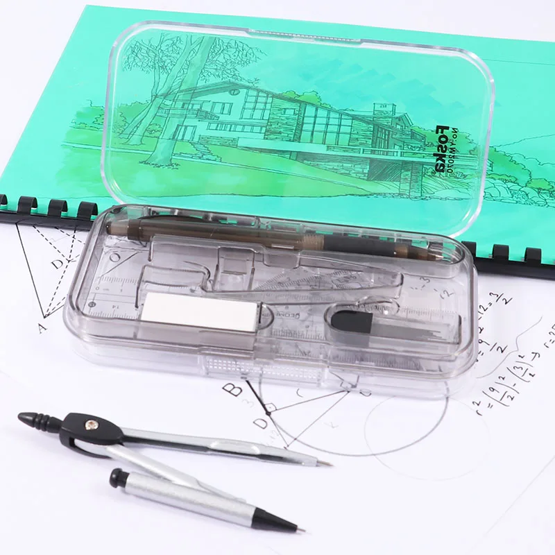 Foska School Stationery Dealer 8PCS Compass Set Mathematical Box
