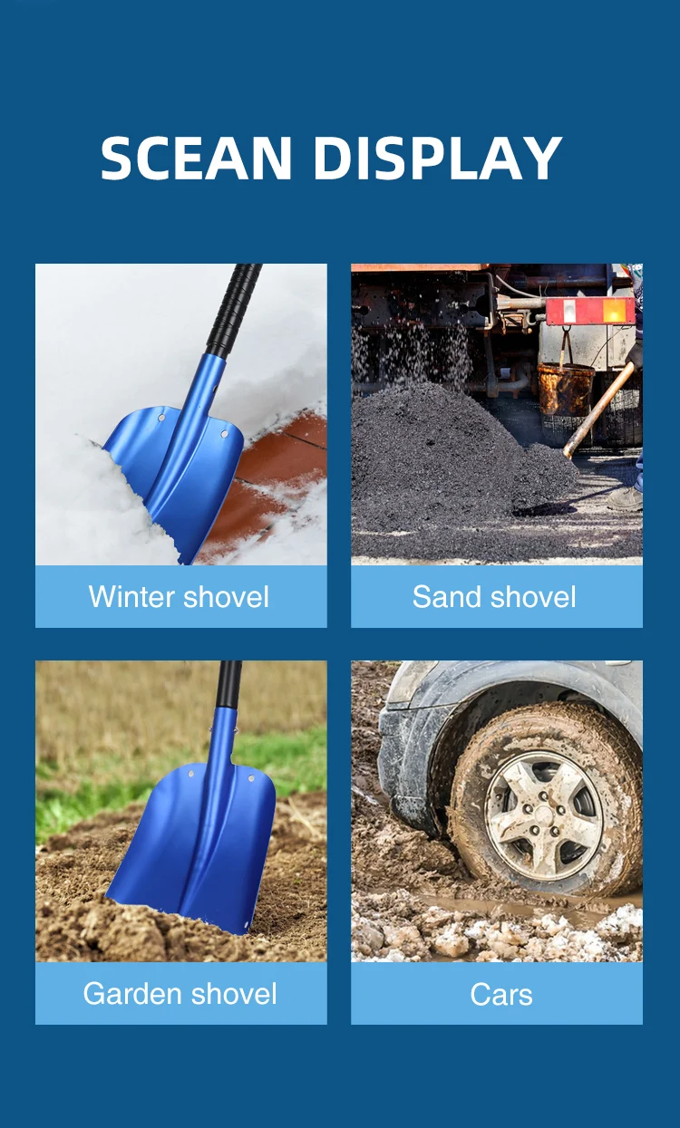 Folding Snow Shovel Extendable Multi Functional Snow Shovel For Car Suv