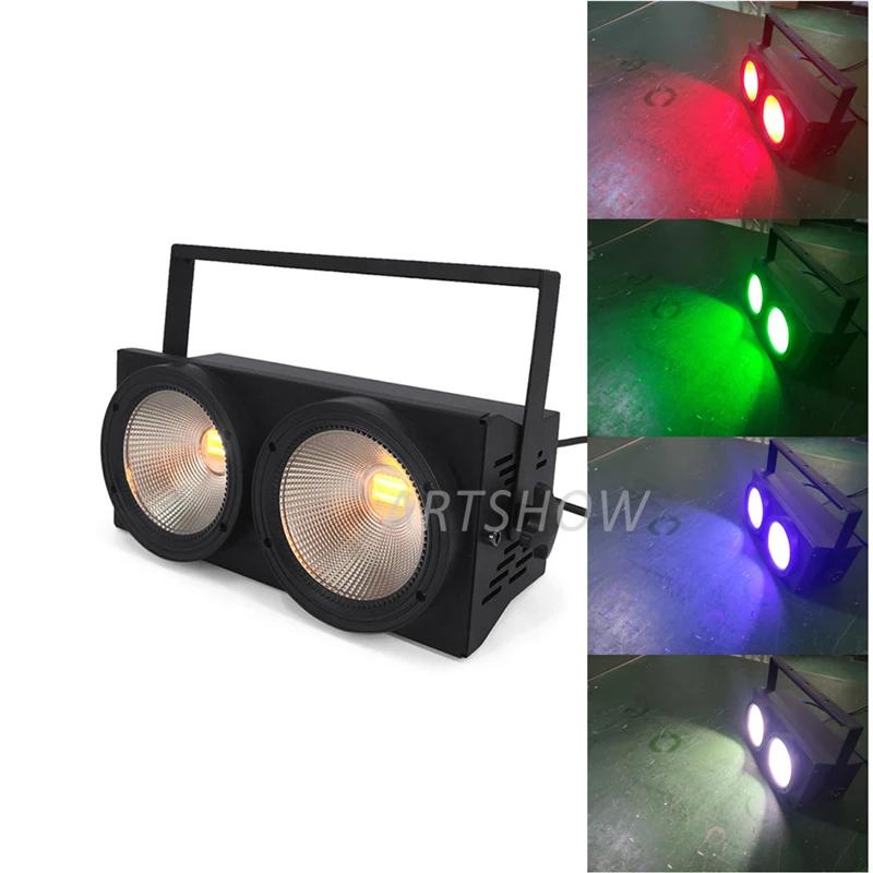 2x100W LED COB Blinder DMX Stage Studio Light Warm White Cold White 2IN1 RGBW 4IN1 2 Eyes Cob Blinder Stage Light for Dj Club