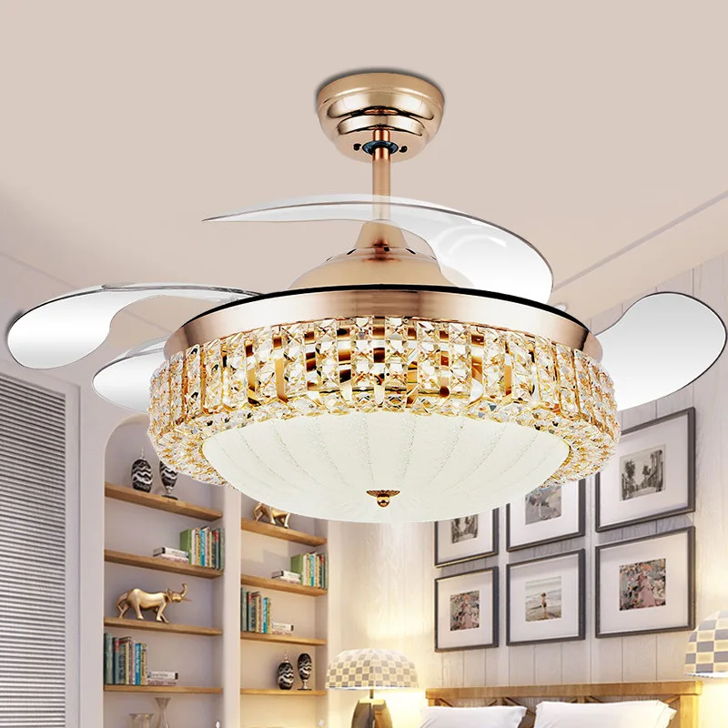 42inch  ceiling fan lamp modern ceiling fan with light crystal fan light with remote