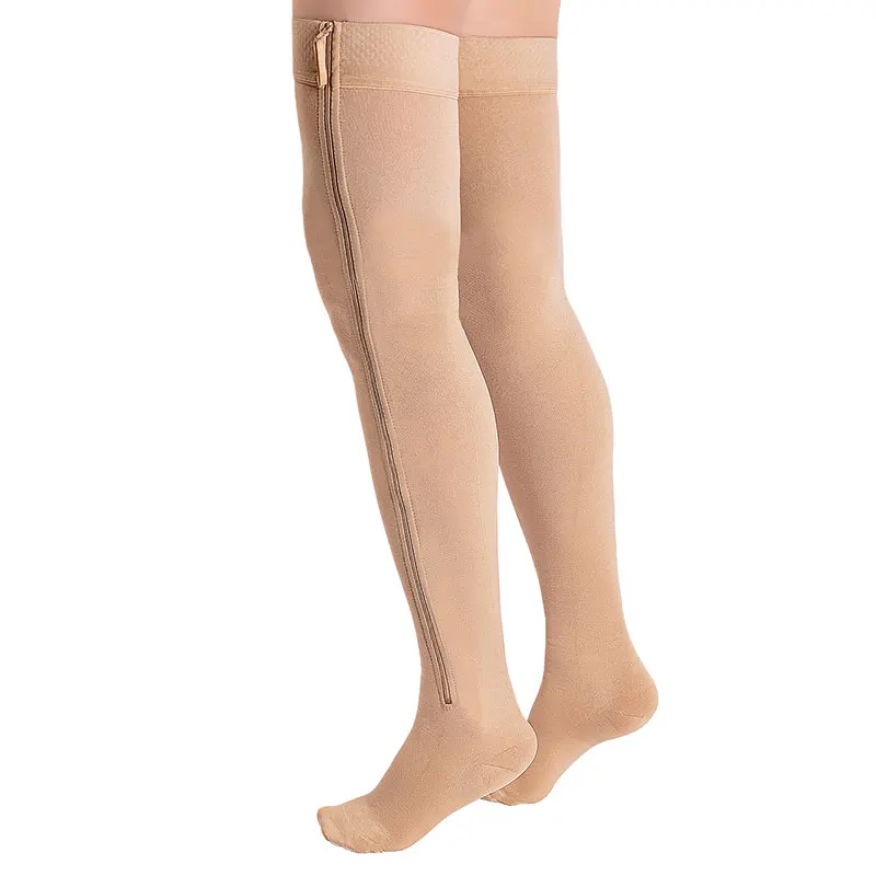 Medias De Compression Para Varices Zipper Thigh High Compression Socks