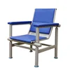 Blue upholstered armrests for single seats