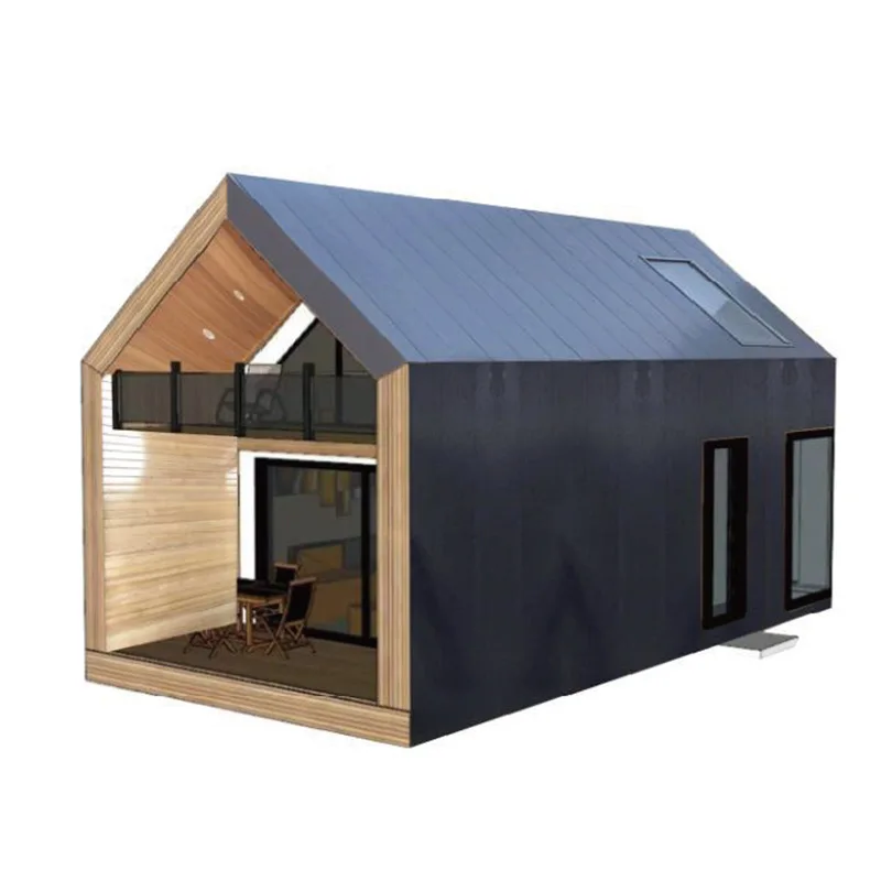 Fast Install Steel Structure Prefabricated Luxury Villa Two Storey Prefab a Frame House Triangle Prefab House