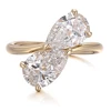 10K solid gold lab diamond ring