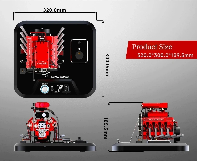 Toyan V8エンジン FS V800G スーパーチャージャー付きミニチュア