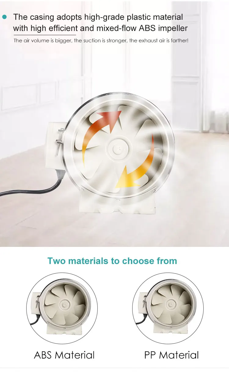 Flow Plastic Duct Fan, 220V, 220V~230V, Corded Electric - detail 10