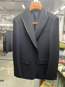 Factory Direct New Design Men Plus Size Formal Suit Coat Pant Black Light Gray Beige Slim Fit Business Wedding Tuxedo Suits