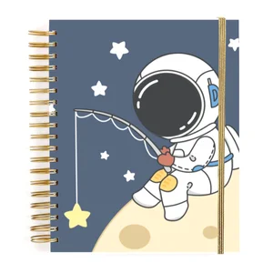 Wholesale Customised A5 Astronaut Planner Cute 6 Ring Binder Journal Daily Design Your Own Notebook Organizer