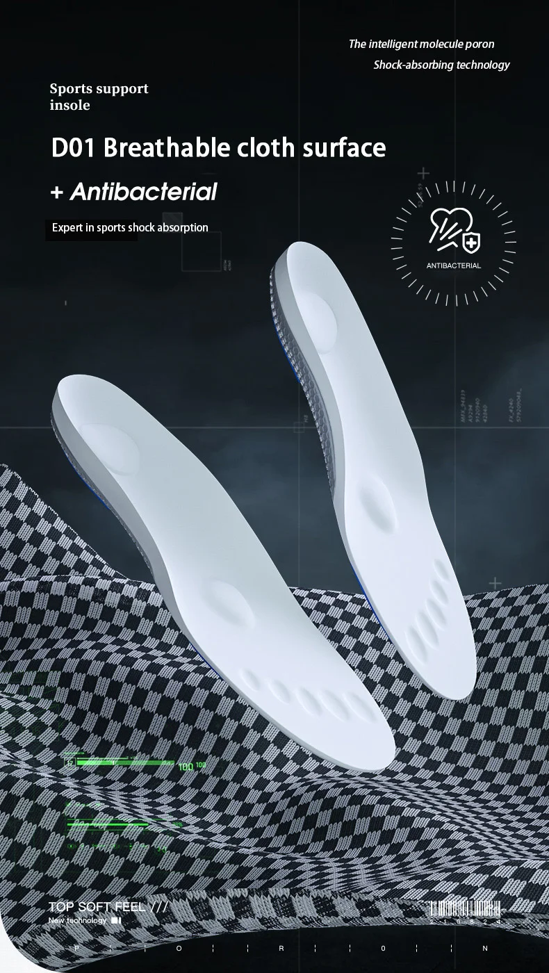 Custom Gel Shock Absorbing Sports Insoles Wholesale