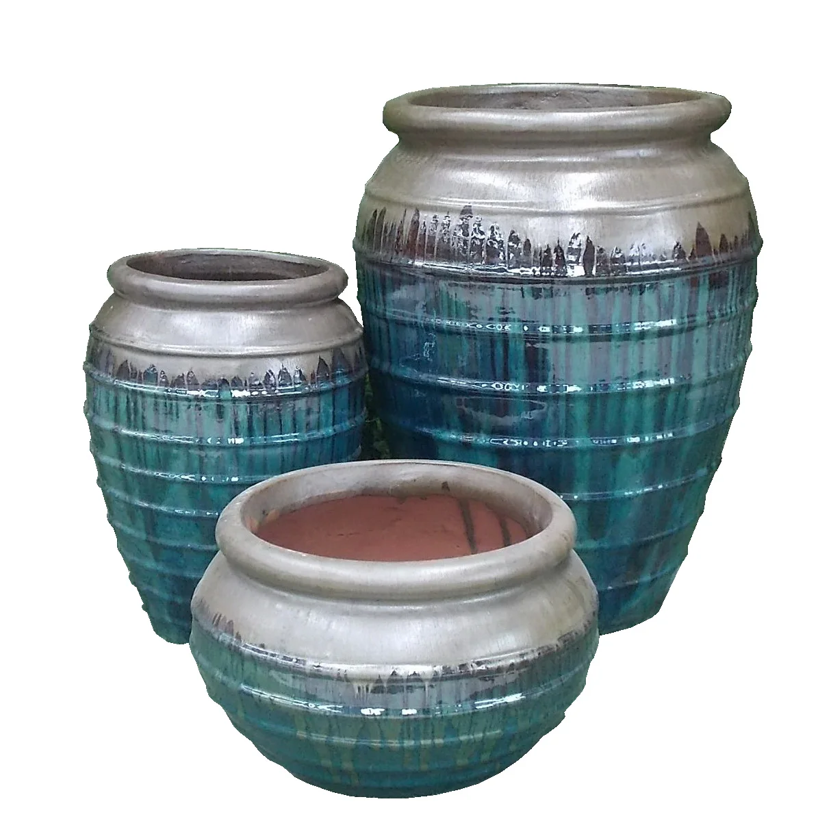 Wholesale European-Style Ceramic Flower Planters Outdoor Glazed Pottery Pots for Garden Planting for Shopping Mall Use Floor