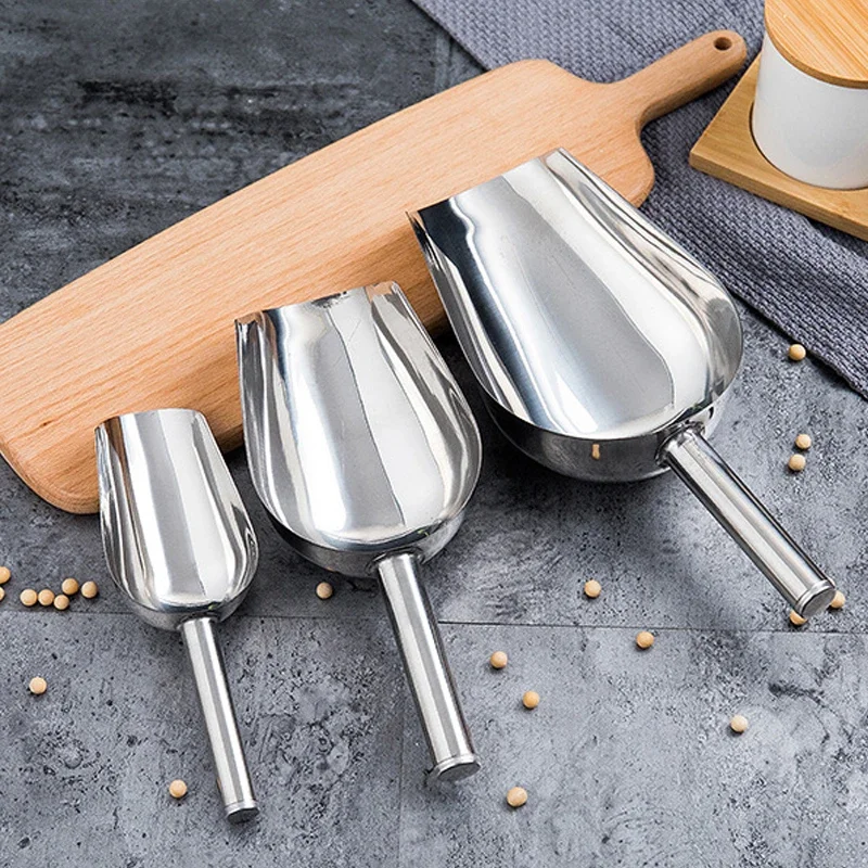 8-13Inch Stainless Steel Ice Scraper Food Buffet Candy Bar Scoops Shovel Kitchen Gadgets And Accessories Tablespoon Sugar Scoop 3