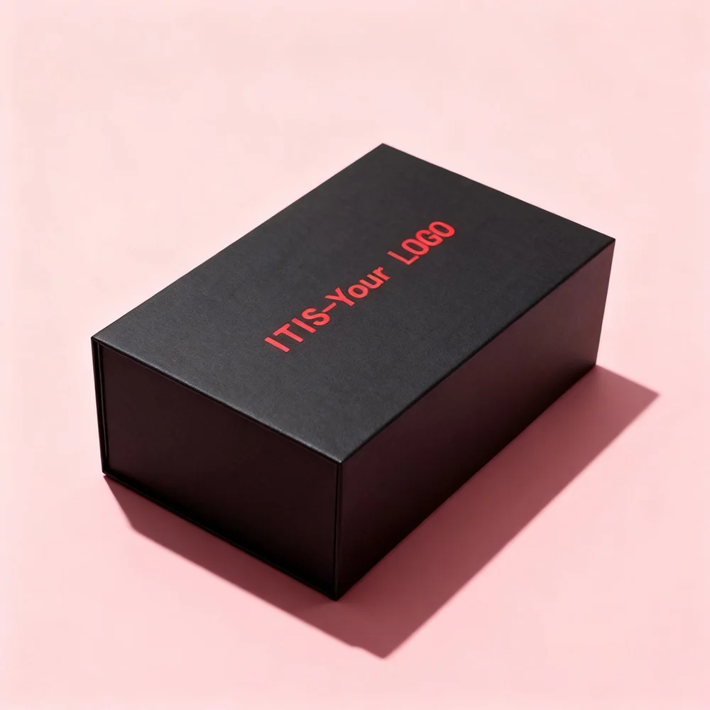 Luxury Mascara Gift Box | Custom Coated Paper Magnetic Folding | Large Cosmetic Packaging with Mirror & Protective Insert