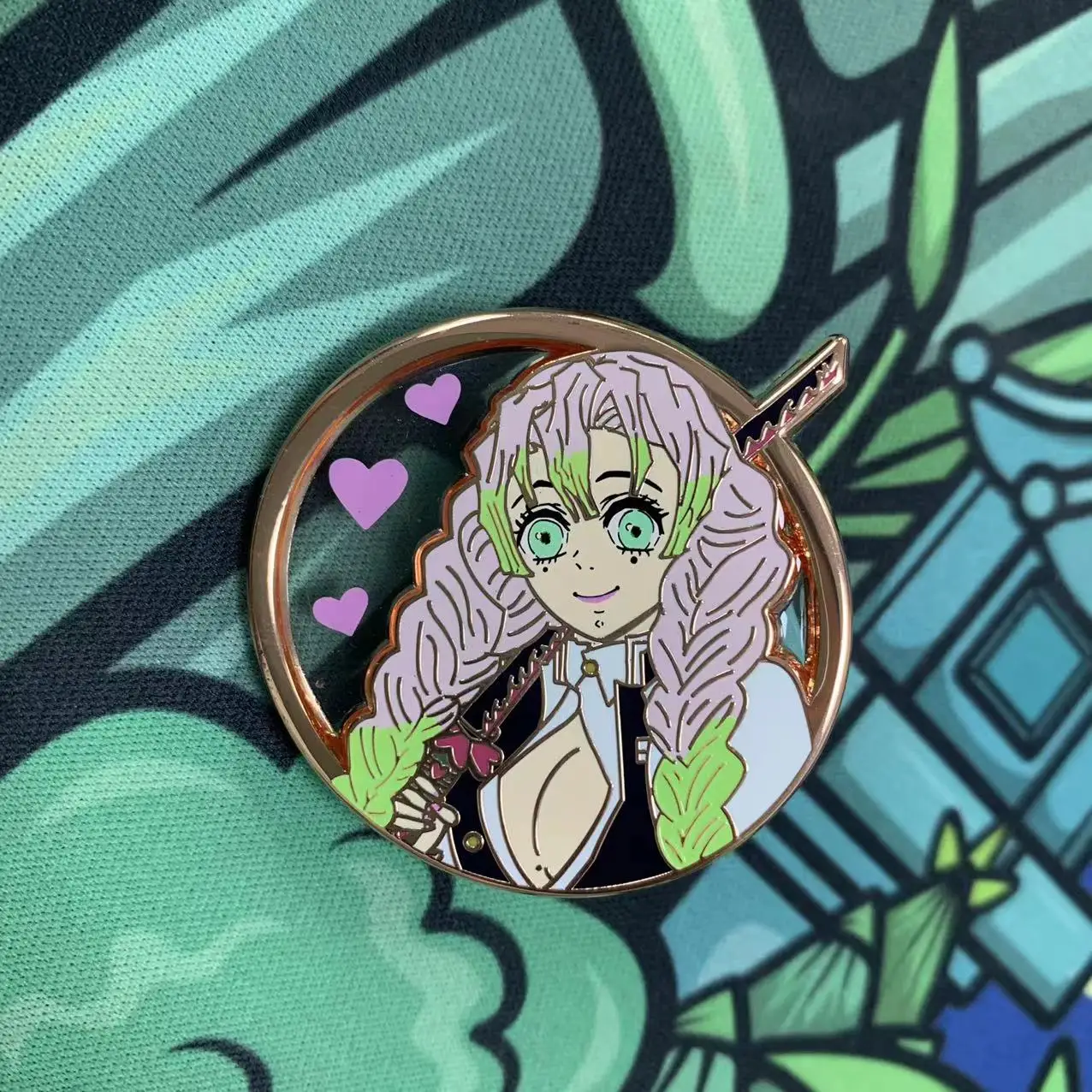 Эмалированная булавка от производителя на заказ милый мультяшный металлический значок рассекающий демонов жесткий эмалированный для