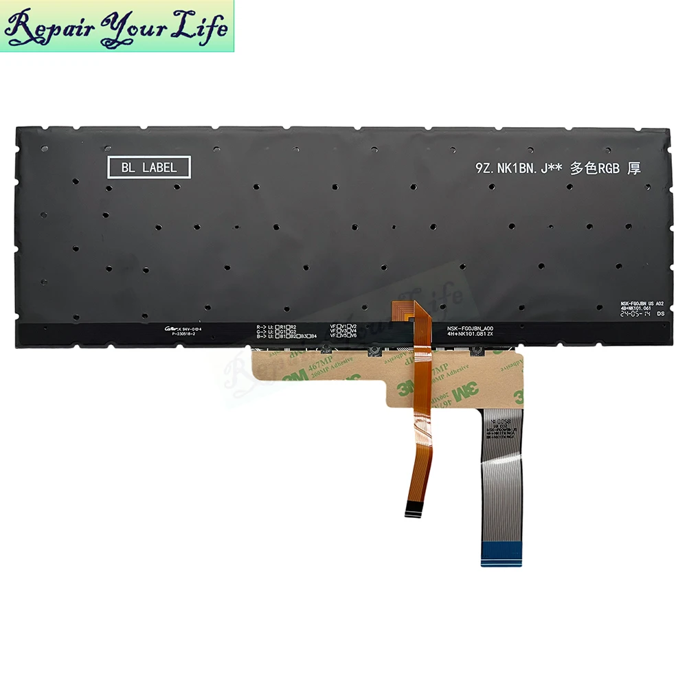 TR Turkish 6-Pin RGB Laptop Keyboard for MSI Katana GF66