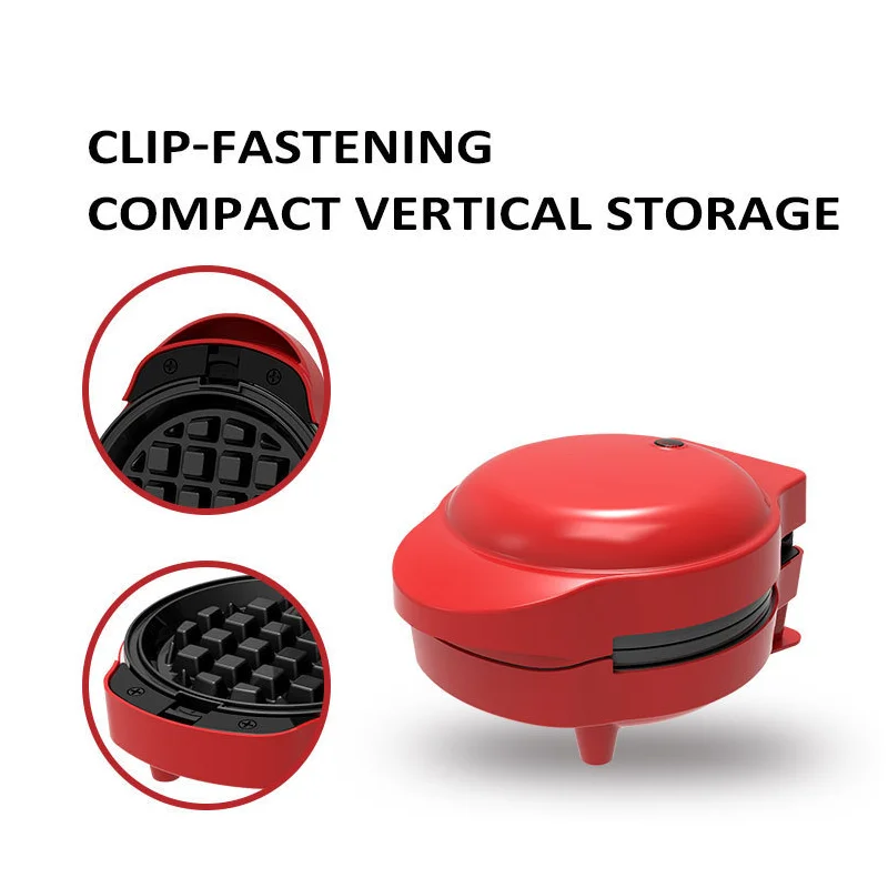 Customized 7 in 1 Quick Heat-Up Personal Electric Animal Heart Shape Waffle Iron Mini Waffle Maker with Detachable Plates