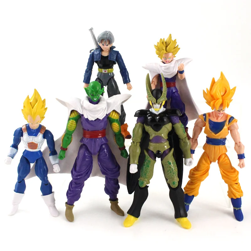 6Pcs Anime Dragon Ball Z Ação Filho Goku Vegeta Trunks Son Gohan Super  Saiyan Mini PVC Estatueta Colecionável Modelo Toy Kids Gift - AliExpress