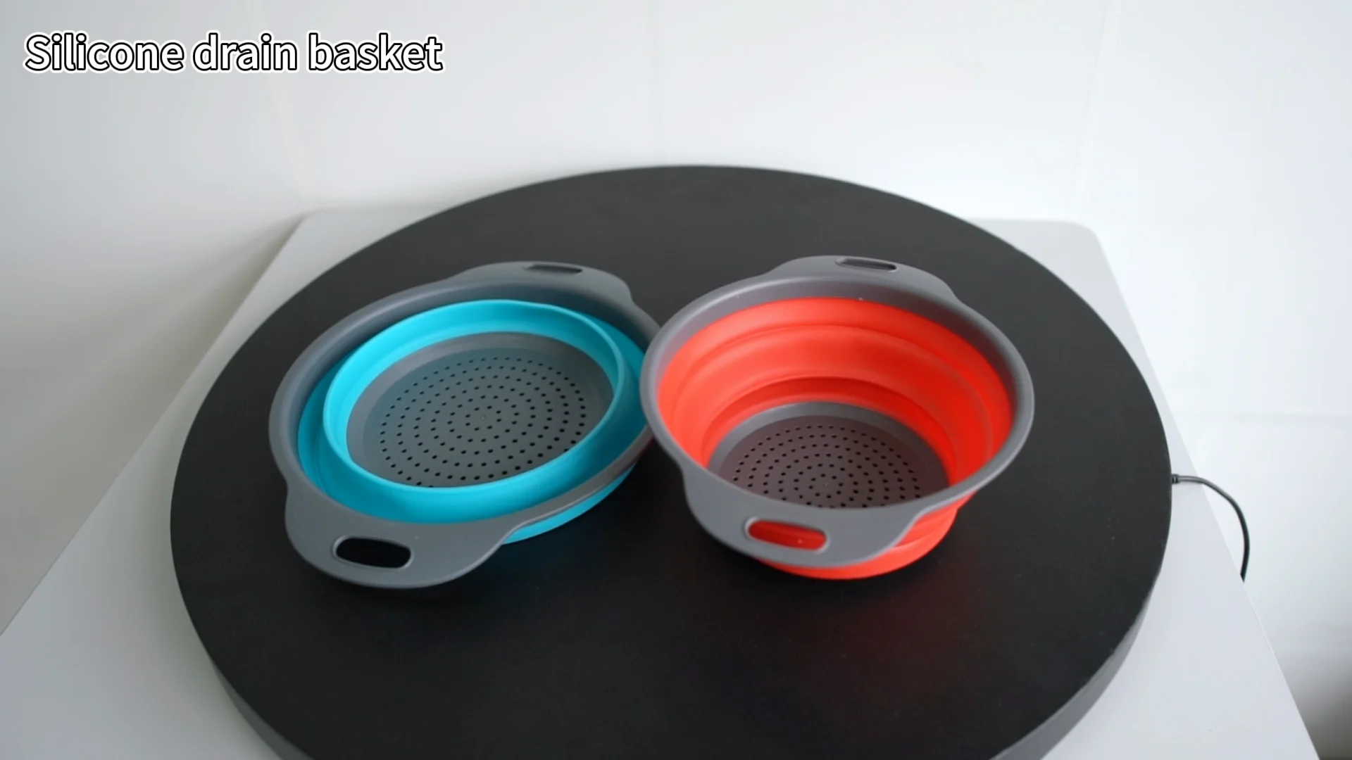 One Stop Shopping Collapsible Silicone Colander Silicone Over The Sink 