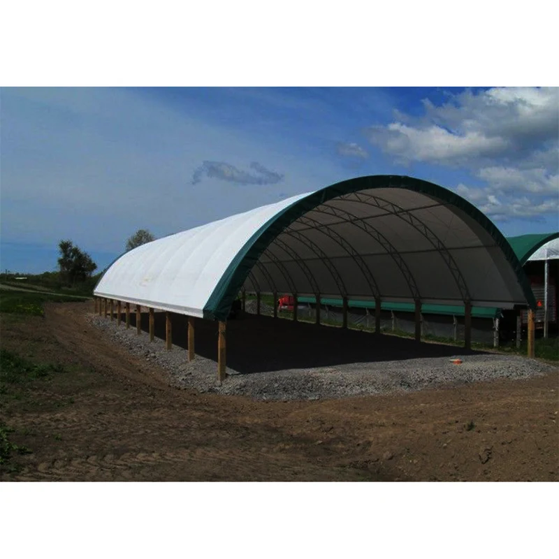 PVC Fabric Tensioned Double Truss Steel Frame Storage Industrial Savings   Aircraft  Hangar Tent
