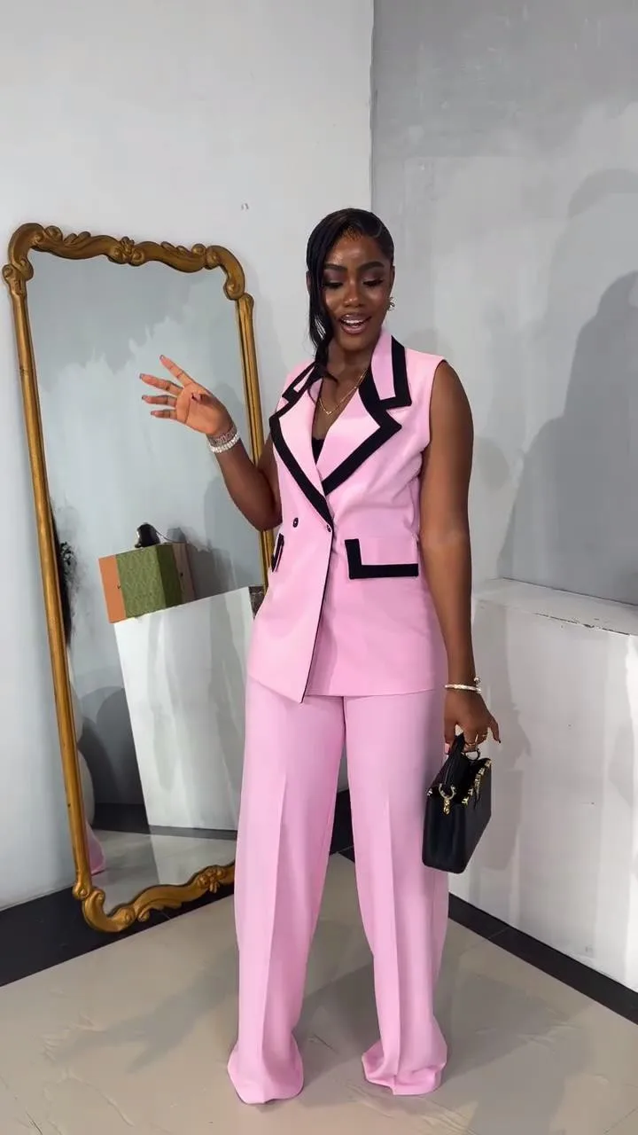 Elegant Pink Vest Outfit Anti-Pilling, Breathable, Eco-friendly