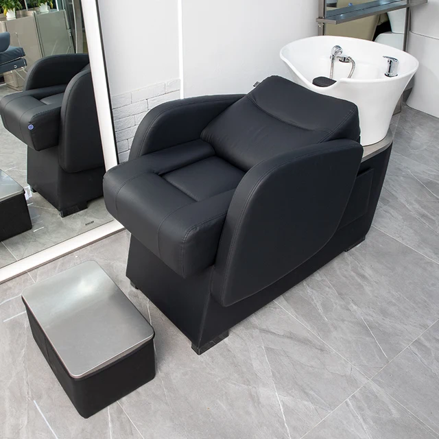 Modern hair salon shampoo bed Barber shop furniture shampoo sink hair salon wash basin and chair