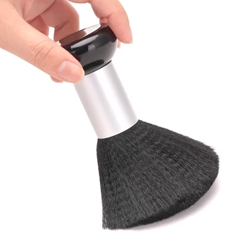 High Quality Soft Nylon Black Cleaning Brush Stylist Barber Hair Hairbrush Face Hair Removal Neck Duster Brush