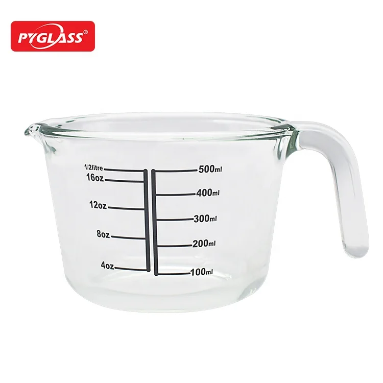 China Factory High Borosilicate Glass Measuring Cups, with Handle, DIY  Baking Tool 145x140mm, Capacity: 500ml in bulk online 
