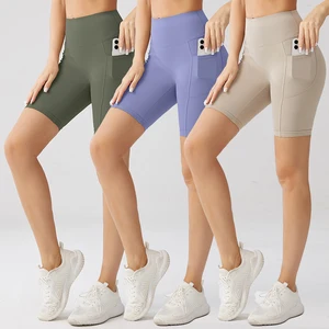 Women's High Waist Yoga Shorts Squat-Proof and Compression Seamless Leggings Wholesale for Workout Fitness Scrunch Butt Shorts