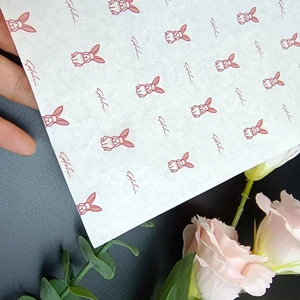 Custom Printed Rabbit Tissue Eco Friendly One Side Printing Kraft Wrapping Gift Wrapping Decorative Paper