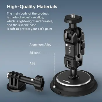 SMALLRIG Magnetic Mount for Gopro with Suction Cup 2 in 1 Outside for Gopro for Insta360 and Phone 4466 detail image