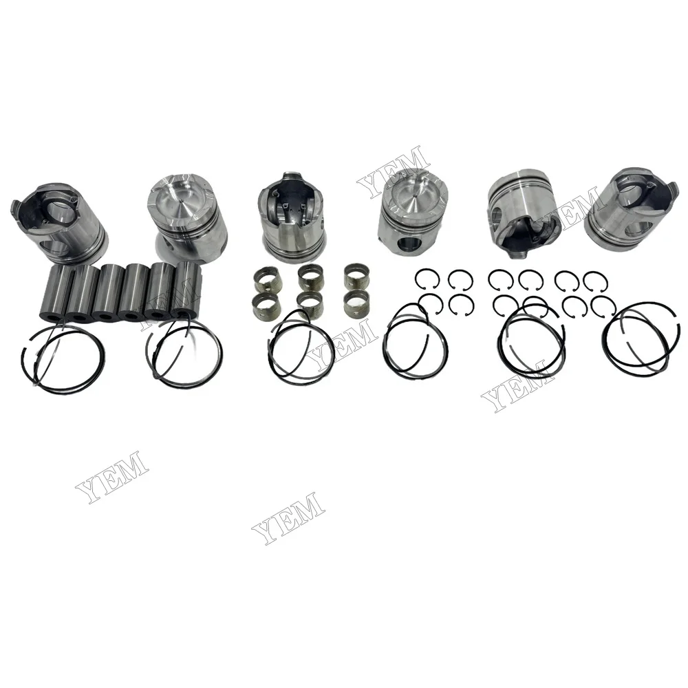 Piston Kit Fit for Mitsubishi S6A3 Engine 6