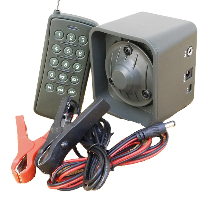 High-Power 50W MP3 Bird Caller Player Decoy Loud Speaker 210 Bird Sounds Remote Controller Quail Goose Hunting Made Plastic