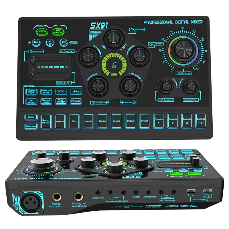 SX91 Sound Card for Professional Recording & Live Streaming | USB