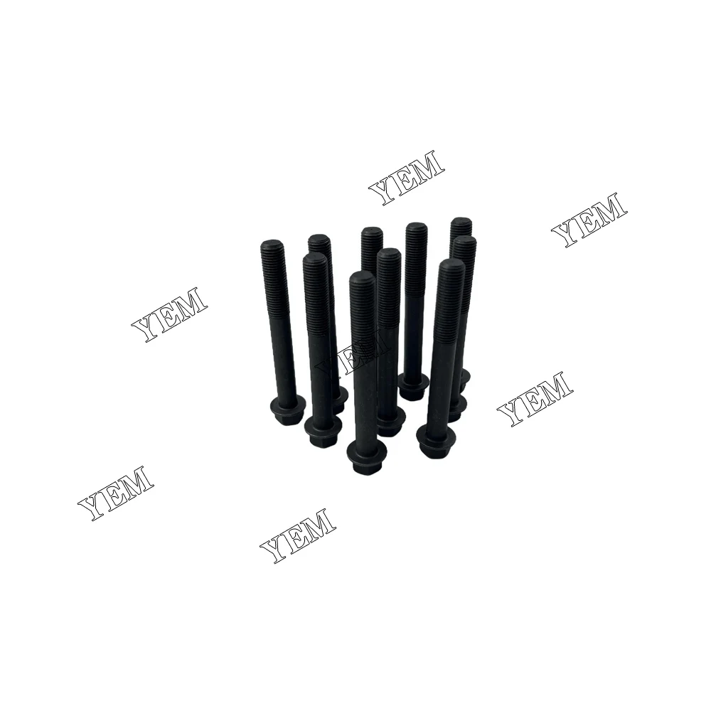 4HL1 Cylinder Head Bolt for Isuzu Tractor Excavator Mowers Engine Repair Parts for Isuzu Cylinder Head Screw
