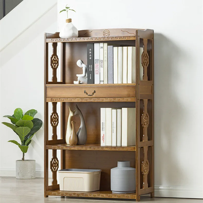 Здоровый bamboo перегородки полки простой пола в стиле ретро резная прочный общежития детская комбинированный шкаф с выдвижными ящиками дизайн в виде книжной обложки