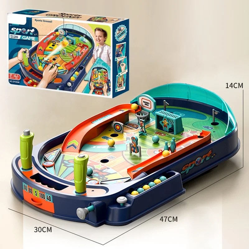 Samtoy Classic Educational Plastic Interactive Mini Shooting Table Game Finger Exercise Space Pinball Machine Game for Kids