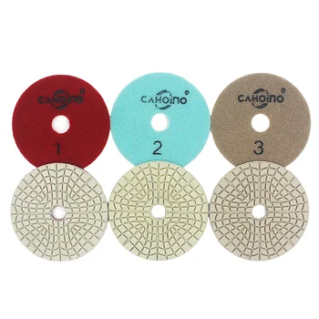 Hot Sale TRUE SHINE 100mm 4 Inch Ceramic Bond Diamond Wet Polishing Pads for Granite Marble Quart