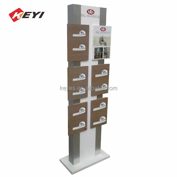 Custom Store Retail Pos Wooden Door Lock Display Stands / Door Handle