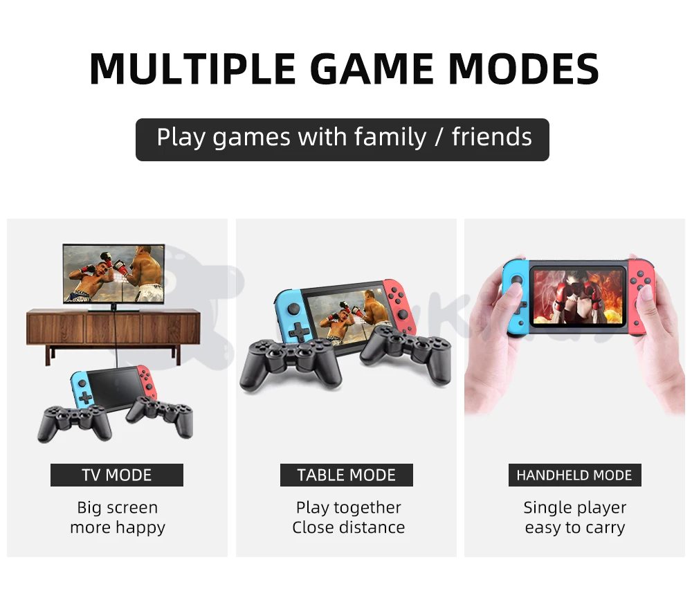 NEW POWKIDDY X51 5 inch Handheld Video Game Console For PS1 FC 3D Joystick Retro Games Player Support HD TV Out Gaming Consoles