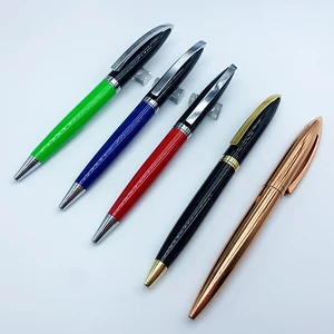Hot Selling Multiple Color Promotion Luxury Metal Pen with Custom Logo Stationery School Supplies Twist Metal Ballpoint Pen