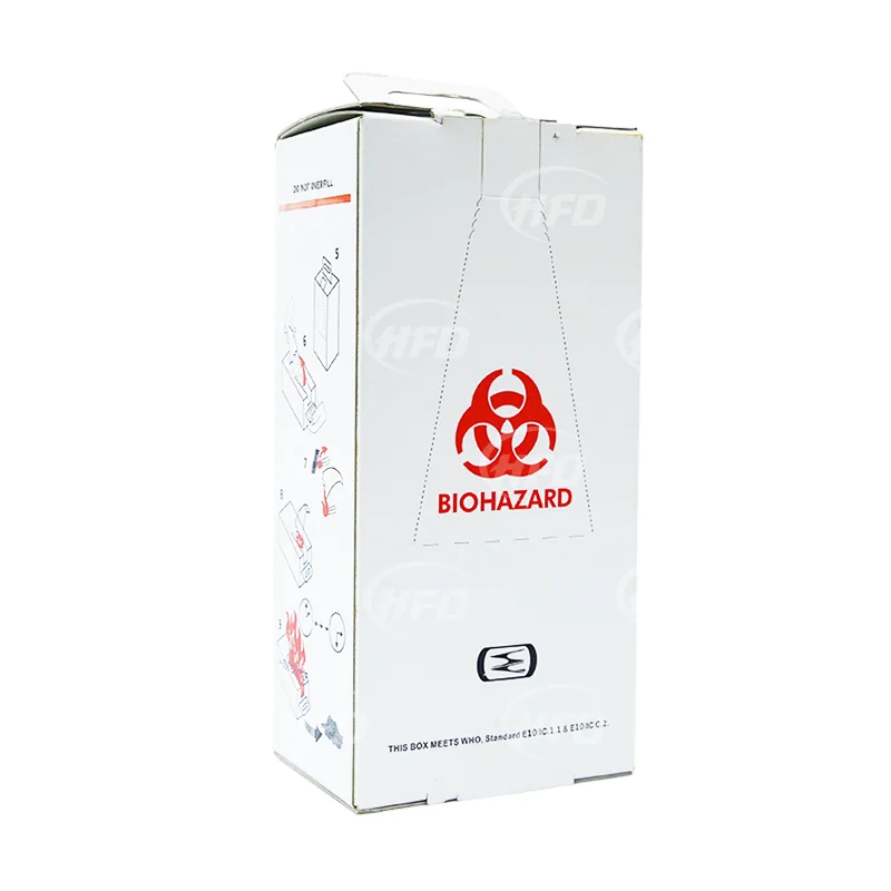 5L/10L Cardboard Sharps Container Biohazardous Medical Safety Box for Needle Disposal