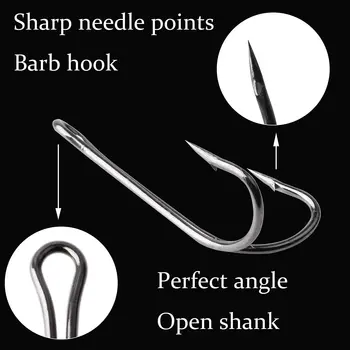 Mustad Double Tuna Hook 7/0 - 2X Strong, 70° Angle, Brazed - Heavy Duty Saltwater Fishing Hook