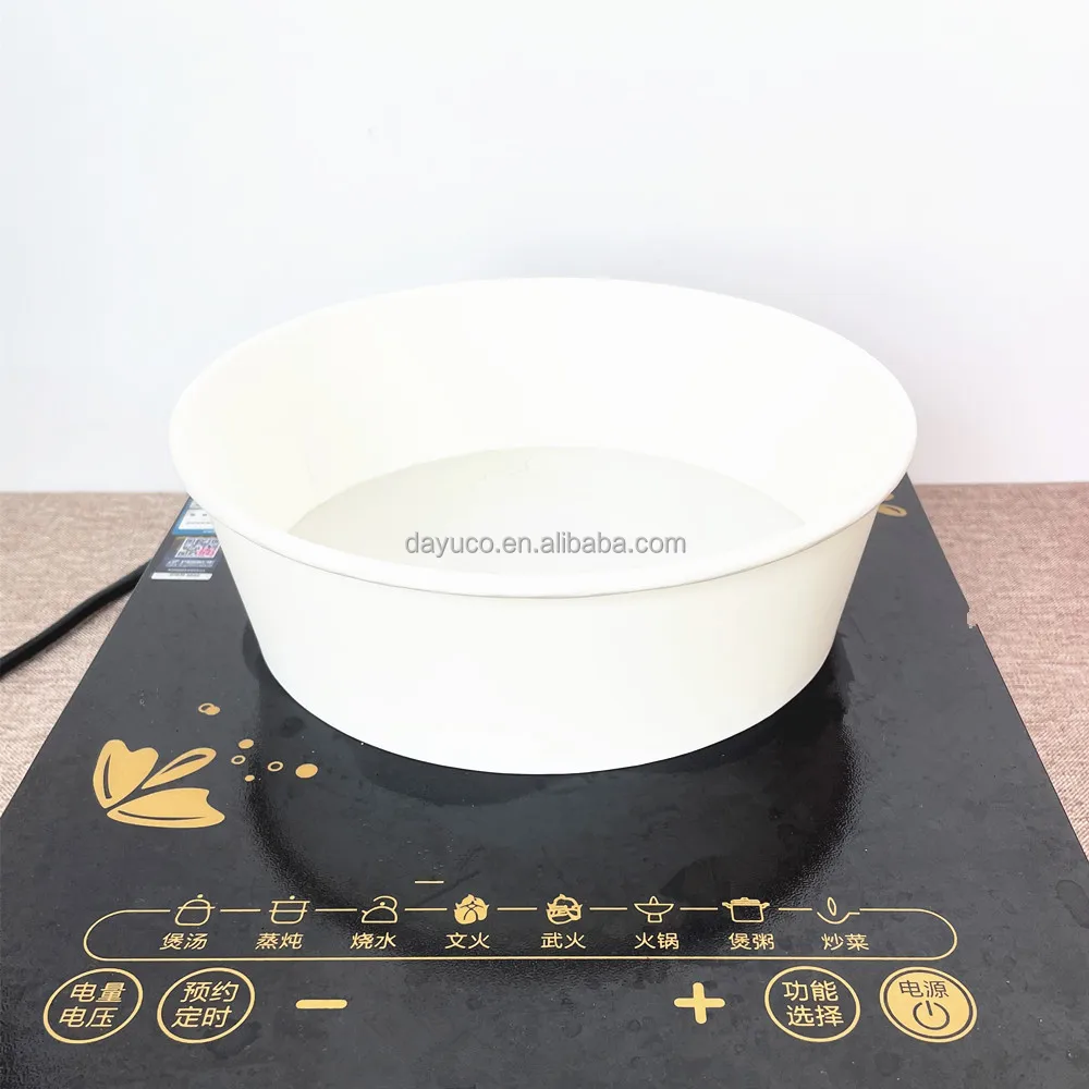 Induction use customized printing paper container for home office self cooker shop