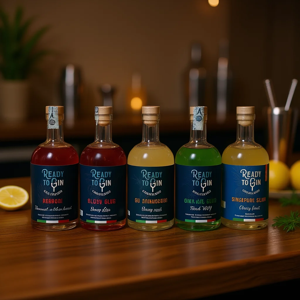 Ready To ジン カクテル 700ml すぐに飲めるスピリッツ ネグローニ アビエーション バジル スマッシュ クローバー クラブ シンガポール スリング