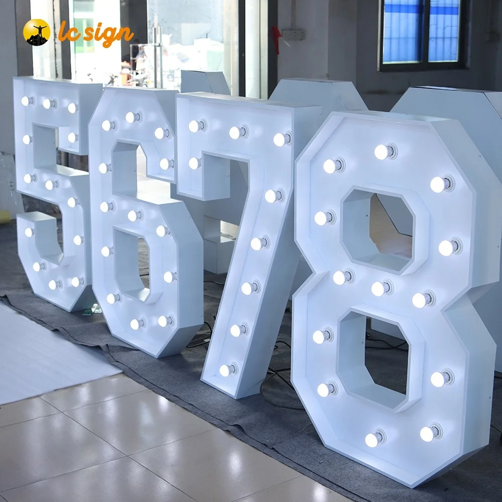Birthday Events Number Illuminated LED Bulb Marquee Letters