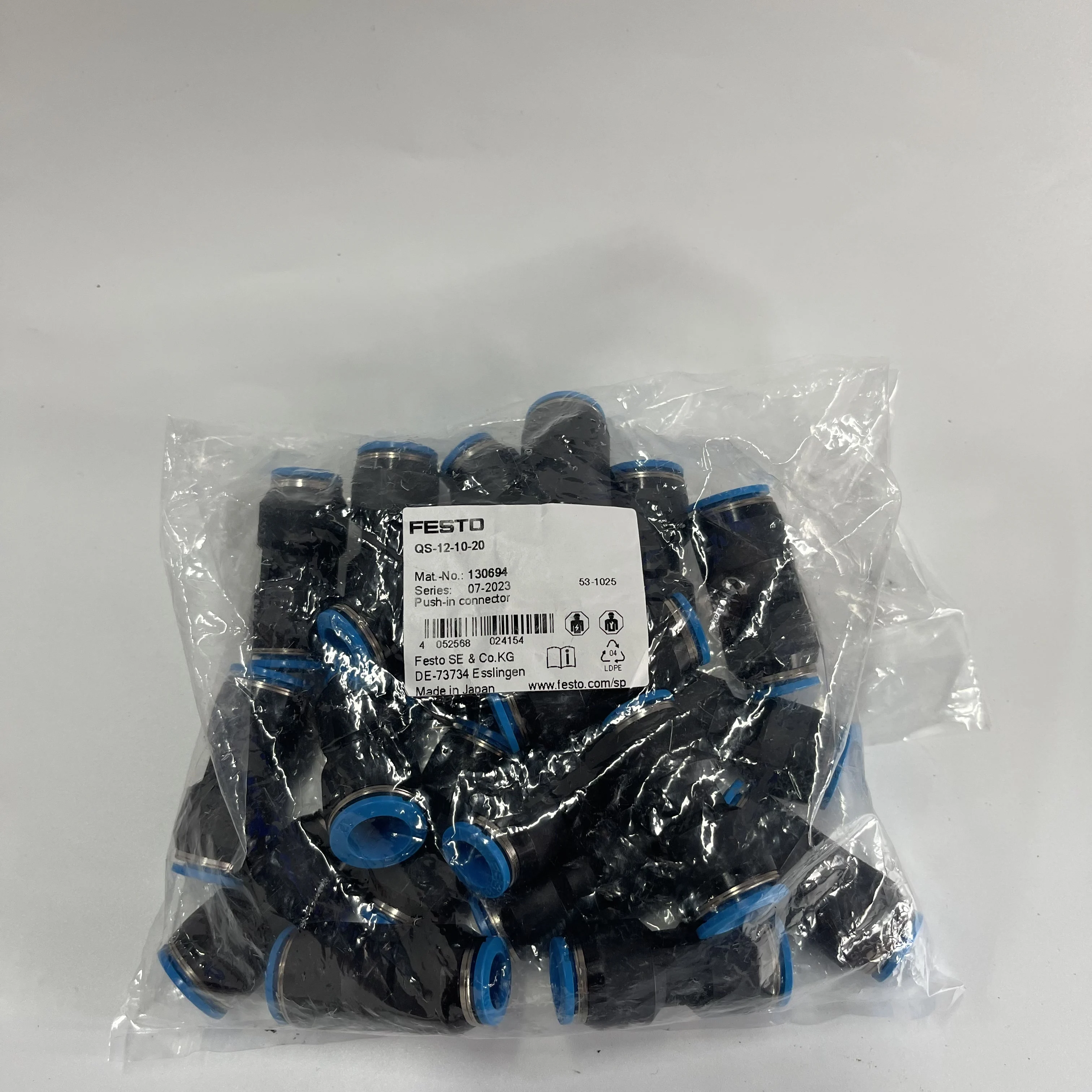 Festo Pneumatic Straight Connector QS-12-10 Festo Pneumatic Straight Connector QS-12-10