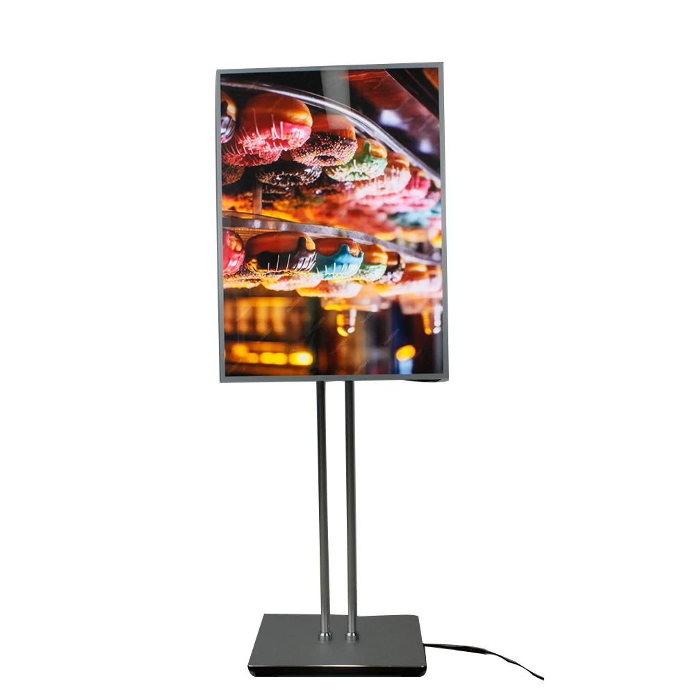 Customizable Design Double Pole Floor Standing LED Light Box for ...